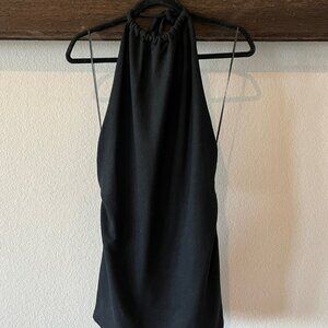 Lioness Black Open Back Halter Dress